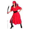 Image de Costume Pirate Dame - Rouge - M