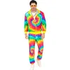 Image de Déguisement - Années 80 - Fluo - Psychédélique - Veste + pantalon - Taille M