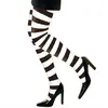 Image de Collant rayé noir/blanc M/L