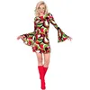 Image de déguisement seventies robe rouge groovy femme - s - rouge - widmann 048751