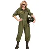 Image de déguisement pilote de combat femme - xl - vert - widmann 65544