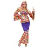 Image de Costume Hippie Femme Velours - Multicolores - M