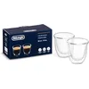 Image de Tasses à expresso à double paroi en verre De'Longhi 60 ml (90 ml max) Ensemble de 2 tasses isolées pour latte art