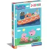 Image de Clementoni Puzzle CLE 2x20 SuperColor Peppa Pig 24797 (20 pièces)