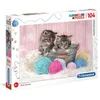Image de Clementoni puzzle Supercolor Sweet Kittens 104 pièces