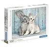 Image de Clementoni puzzle Chat et High Qualitylapin 500 pièces