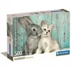 Image de Clementoni Cat & Bunny (500 pièces)