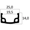 Image de Mvtek Jante Mtb R 650C- 26'' 36H