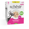 Image de 6x70g Schesir Complements Filet en gelée poulet avec jambon pâtée pour chat