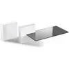 Image de Meliconi, Étagère, 480522 BA Étagère Étagère modulaire Répartiteur mural ABS synthétique, verre trempé (47.50 x 25 x 22.50 cm)