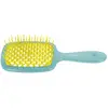 Image de Janeke, Brosse + peigne, Superbrush Hairdresser Brush For Combing Turquoise-Yellow (brosse pour cheveux)