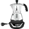 Image de Cafetiere italienne électrique - BIALETTI - MOKA TIMER - 3 tasses - 120 ml - Inox