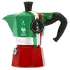 Image de Cafetiere italienne - BIALETTI - La Mokina Italia - Tous feux sauf induction - 1 tasse - 40 ml - Vert / Rouge
