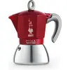 Image de Bialetti Moka induction 6 tasses, Cafetière moka, Argent, Rouge