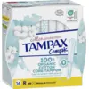 Image de Tampax Compak Cotton Régulier 100% Coton Bio Tampons x 14