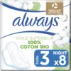 Image de Always Cotton Protection Taille 3 Night Serviettes Hygiéniques x 8