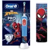 Image de Oral-B Pro Kids3+ Brosse a dents électrique enfant Spiderman, Marvel, 1 étui de voyage, 1 Brossette Brossage Doux
