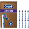 Image de Oral-B, Tête de brosse à dents, Pro - 3D White - Brosses à dents optiques avec technologie CleanMaximiser - 8 pièces - (8x)