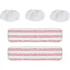 Image de Ohmex Set mit 2 Wischtüchern und 3 Hauben, Nettoyeur vapeur : accessoires, Rouge, Blanc, Multicolore
