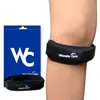 Image de Wonder Care Support Rotulien Réglable avec Insert en Silicone et Caoutchouc Antidérapant pour Douleur au Genou, Sangle Tendon Rotulien Homme Femme (1,Noir) black