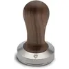 Image de Lelit Tamper 58,35mm avec poignée en noyer, Machine à café : accessoires, Argent, Marron