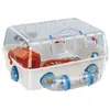 Image de Ferplast Cage pour hamsters COMBI 1, habitat pour petits rongeurs, plastique robuste, toit avec grille qui s'ouvre, tubes et accessoires inclus, 40,5 x 29,5 x h 22,5 cm Blanche