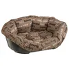 Image de Ferplast Panier en Plastique pour Chiens et Chats SOFA' 6 avec Coussin Rembourré Lavable Marron