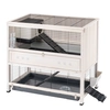 Image de Cage en bois Ferplast Cottage Indoor Home pour lapin et cochon d'Inde - blanc : L 107,5 x l 67,5 x H 102 cm