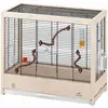 Image de Ferplast Giulietta 4 Cage à Oiseaux en Bois avec Accessoires, Noir et Beige, 57 x 30 x 50 cm