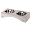 Image de Gamelle double (2x1,2L) Ferplast Legno en bois pour chien et chat