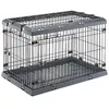 Image de Ferplast Cage Pliable pour chiens de taille moyenne SUPERIOR 90 Clôture métallique, avec Séparateur, Double verrouillage Gris