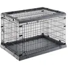 Image de Ferplast Cage Pliable pour grands chiens SUPERIOR 105 Clôture métallique, avec Séparateur, Double verrouillage Gris