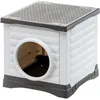 Image de Niche - FERPLAST - PETVILLA 50 - 38,5 x 43 x 38,5 cm - Blanc / Gris