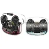 Image de Écouteurs intra-auriculaires sans fil bluetooth TWS X35, lumière craquelée, Capsule d'espace, contrôle tactile, oreillettes Mini jeu, affichage numérique,Noir