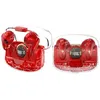 Image de Écouteurs intra-auriculaires sans fil bluetooth TWS X35, lumière craquelée, Capsule d'espace, contrôle tactile, oreillettes Mini jeu, affichage numérique,Rouge