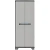 Image de Armoire De Rangement Haute Keter Linear - Noir / Gris - 68 X 39 X 173 Cm - 3 Étageres Réglables - Cadenassable