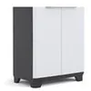 Image de KIS Armoire de rangement basse Linear - 68 x 39 x 90 cm - Noir et gris