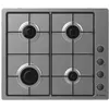 Image de Candy POP EVO CHW640LXB - Table de cuisson au gaz - 4 plaques de cuisson - Niche - largeur : 56 cm - profondeur : 48 cm - inox