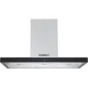Image de Hotte décorative murale 90cm 65db 504m3/h inox/verre noir Rosieres rhp90tx