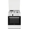 Image de Rosières RGE660CMW/E - Cuisinière - pose libre - largeur : 59.8 cm - profondeur : 61 cm - hauteur : 93.6 cm - avec système auto-nettoyant - blanc