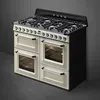 Image de Smeg Victoria TR4110P1 - Cuisinière (four à deux étages) - pose libre - largeur : 110 cm - profondeur : 60 cm - hauteur : 91 cm - crème