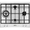Image de Smeg Selezione P261XGH - Table de cuisson au gaz - 4 plaques de cuisson - Niche - largeur : 55.5 cm - profondeur : 47.8 cm - acier inoxydable