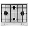 Image de Smeg Selezione P260XGH - Table de cuisson au gaz - 4 plaques de cuisson - Niche - largeur : 55.5 cm - profondeur : 47.8 cm - acier inoxydable