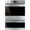 Image de Smeg Elite DOSP6390X - Four (four à deux étages) - encastrable - niche - largeur : 55.4 cm - profondeur : 49 cm - hauteur : 87.5 cm - avec système auto-nettoyant - acier inoxydable