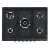 Image de Smeg Coloniale SRV876AOGH - Table de cuisson au gaz - 5 plaques de cuisson - Niche - largeur : 55.5 cm - profondeur : 47.8 cm - anthracite mat/laiton antique