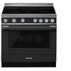 Image de Smeg Portofino CPF9IPAN - Cuisinière - pose libre - largeur : 89.8 cm - profondeur : 60 cm - hauteur : 89 cm - avec système auto-nettoyant - classe A+ - anthracite
