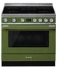 Image de Smeg Portofino CPF9IPOG - Cuisinière - pose libre - largeur : 89.8 cm - profondeur : 60 cm - hauteur : 89 cm - avec système auto-nettoyant - classe A+ - vert