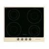 Image de Smeg Victoria SI964PM - Table de cuisson à induction - 4 plaques de cuisson - Niche - largeur : 55.5 cm - profondeur : 47.8 cm - avec cadre crème - noir