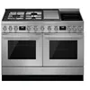 Image de Smeg Portofino CPF120IGMPX - Cuisinière (four à deux étages) - pose libre - largeur : 120 cm - profondeur : 64 cm - hauteur : 94 cm - avec système auto-nettoyant - acier inoxydable