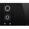 Image de Smeg PM3643D - Table de cuisson mixte induction et gaz - 4 plaques de cuisson - Niche - largeur : 55.5 cm - profondeur : 48.2 cm - avec bord droit - noir